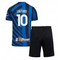 Camiseta Inter Milan Lautaro Martinez #10 Primera Equipación para niños 2024-25 manga corta (+ pantalones cortos)